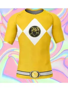 Summer Men's Multi Color Ranger Power Ranger Fighting Sports Short Sleeve T-shirt Outdoor Fitness Training Top Unisex T-shirt