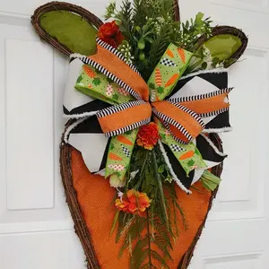 Spring door hanger, Carrot door hanger, Easter door hanger, home Decor