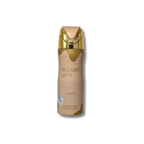Lattafa Eclaire Women's 200ML Perfumed Body Spray Deodorant - Daily Long-lasting Fresh Fragrance for Women, Bright Citrus-Caramel-Honey Blend, Floral-Citrus Mood Lift, Natural Body Care Product