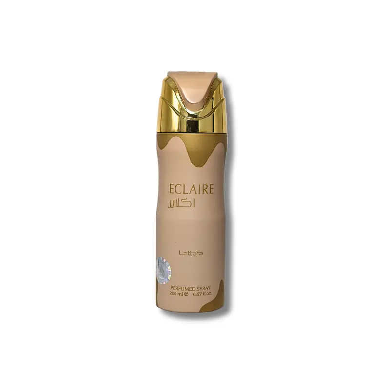 Lattafa Eclaire Women's 200ML Perfumed Body Spray Deodorant - Daily Long-lasting Fresh Fragrance for Women, Bright Citrus-Caramel-Honey Blend, Floral-Citrus Mood Lift, Natural Body Care Product