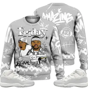 11 Grand Finale Sweatshirt, Grand Finale 11s Outfits Shirt, Meme Friday Outfits Streetwear Unisex Sneaker Matching Sweatshirt Clothes Fabric