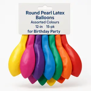 Elegant Rose Gold Pearl 12" Latex Balloons - Pack of 15
