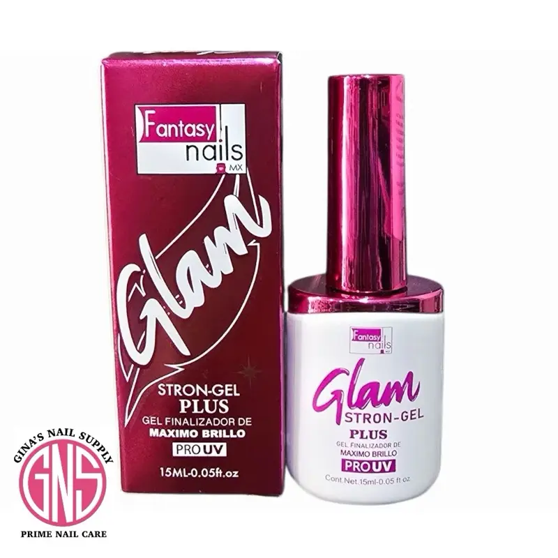Fantasy Nails GLAM Top Coat PLUS Extra Shine - 15ml for Long-Lasting Nail Care