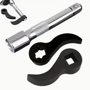 Adjustable Horn Pry Bar Adapter Set, Metal Half Axle Drive Shaft Removal Tool, Compatible with 1/2 Inch Ratchet Wrench, Universal Mechanic Hand Tool