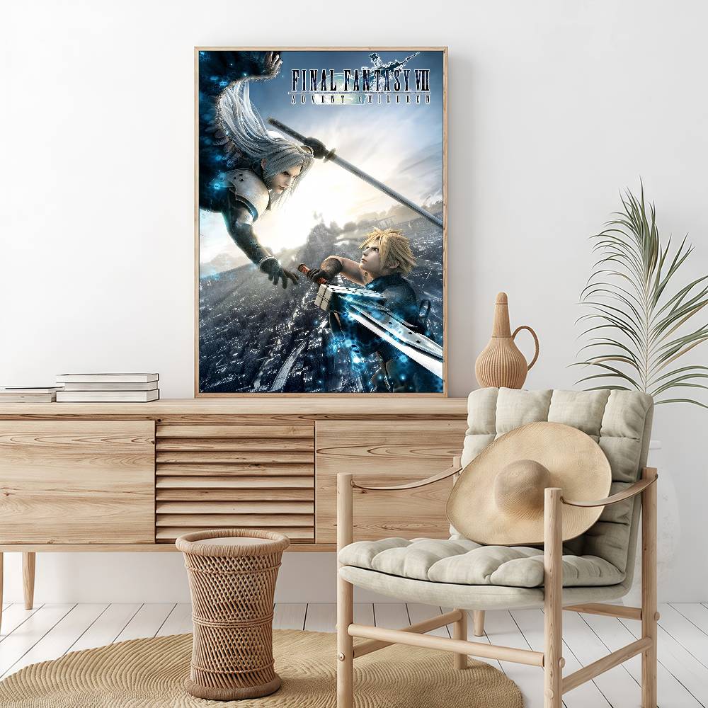 Final Fantasy Game Vintage Posters Sticky Vintage Room Home Bar Cafe Decor Kawaii Room Decor
