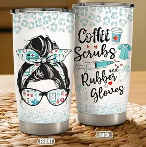 Nurse Tumbler 20oz Stainless Steel Insulated Coffee Travel Mug Cup for Nurses Nursing Student Friends Nurse Gift for Birthday Christmas Graduation