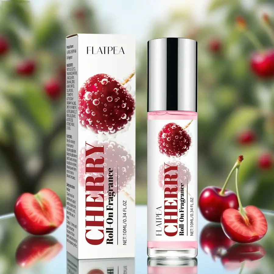 Cherry Flavor Rollerball Perfume Alcohol-Free Scented Oil Long-Lasting Fragrance 10ML, Women's Daily Wear Essential, Fragrance Rollerballs