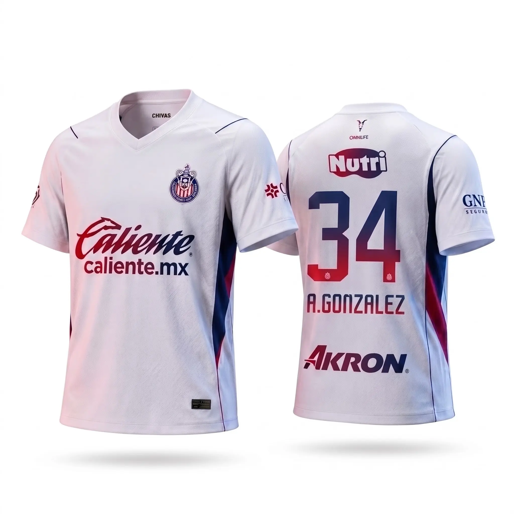 Chivas CD Guadalajara 2026-2027 Away Mexico Men's Home Blue Short-Sleeve Soccer Jersey, Fan Edition Match Day Apparel for Men and Women