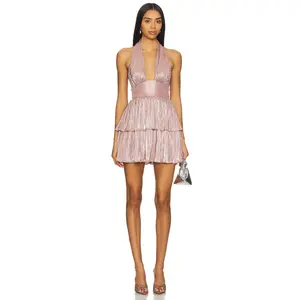 Lovers and Friends Nellie Mini Dress in Mauve Metallic