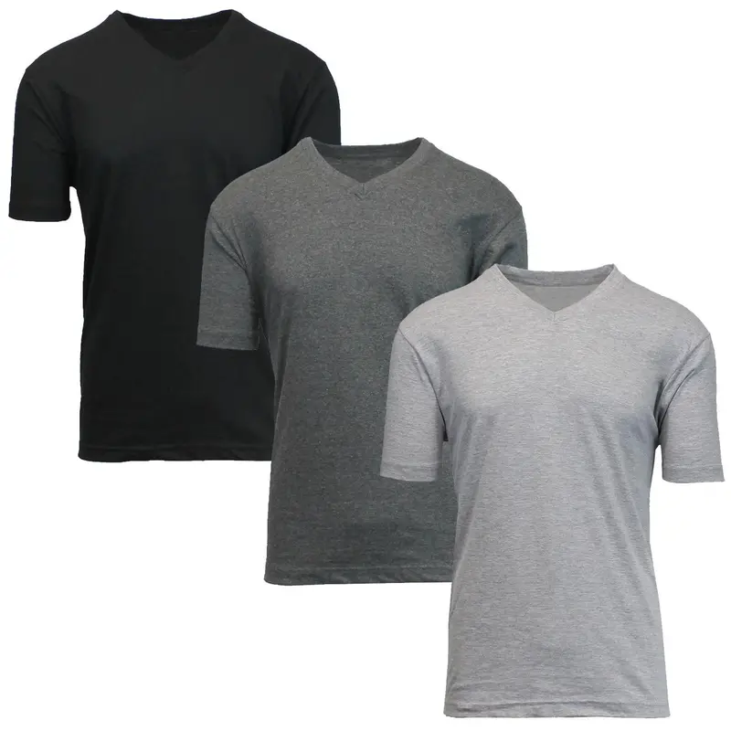 Black - Charcoal - Heather Grey (V-Neck)