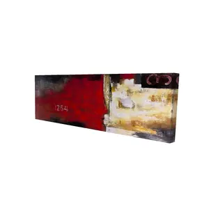 212 MAIN Industrial Black Artistic Abstract Wall Artwork - 16x48 in. Minimalist Number Print, Home Room Decoration (Model 2080-1648-AB9)