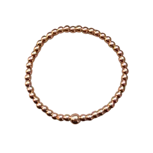 Gold Coated Hematite Round 4mm Bracelet