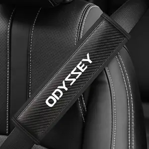 Honda Odyssey Seat Belt Shoulder Cover, PU Leather & Carbon Fiber Stripes, Enhances Driving Comfort, Available in 1pc/2pcs, Car Interior Accessory