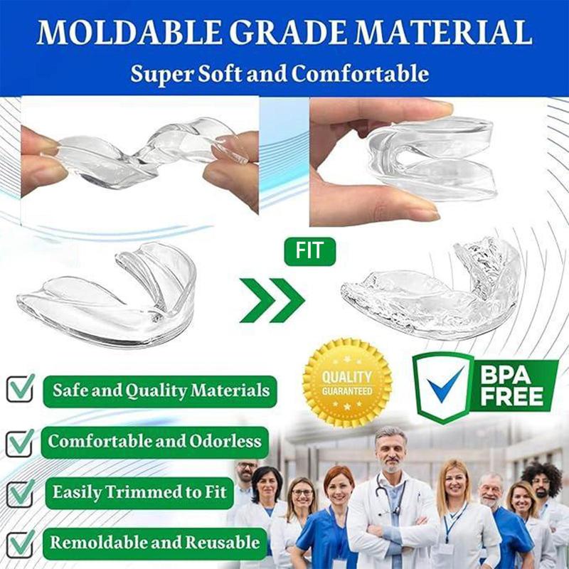 Mouth Guard for Teeth Grinding at Night - 4 Pcs EVA Moldable Dental  Night Guards for Adults & Teens - Thickened Design Safe Soft Comfortable Reusable Design with Carrying Case - Nighttime Protection for Teeth
