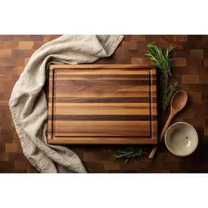 Handcrafted Black Walnut Cutting Board – 12×16×1.5" with Juice Groove