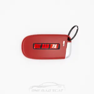 Red SRT Hellcat Key Fob Case - OEM Replacement for Dodge Charger, Challenger or 300 with 3D ONE BAD SCAT Logo car