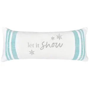 Morgan Let It Snow Woven Christmas Throw Pillowby Valerie