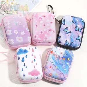 2026 New Multifunctional Portable Printed Headphone Hard Storage Case, Shockproof Protective Organizer for Earbuds, Data Cables & Chargers, Durable Waterproof Travel Storage Bag, Compact All-in-One Electronic Accessory Case for Daily Carry & Travel,summer