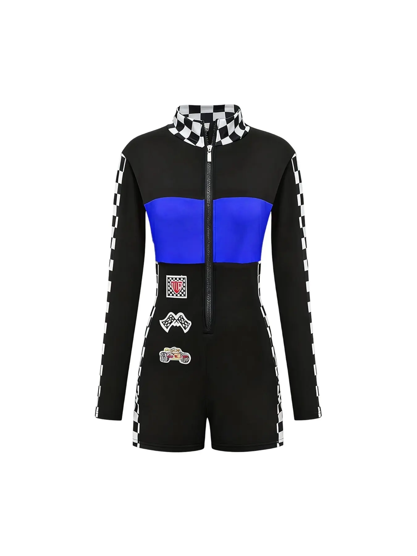 Party Photo Booth Props 1pcs S-XXL Women's Racing Suit One-piece Fun Themed Bodysuits Locomotive Suit Cosplay Costume Football Cheerleading Suit
