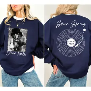 Silver Springs Song Lyric T-Shirt, Fleetwood Mac Vinyl Record Inspired Tee, Two-Sided Vintage Rock Tee, Fleetwood Mac Inspired Music Shirt