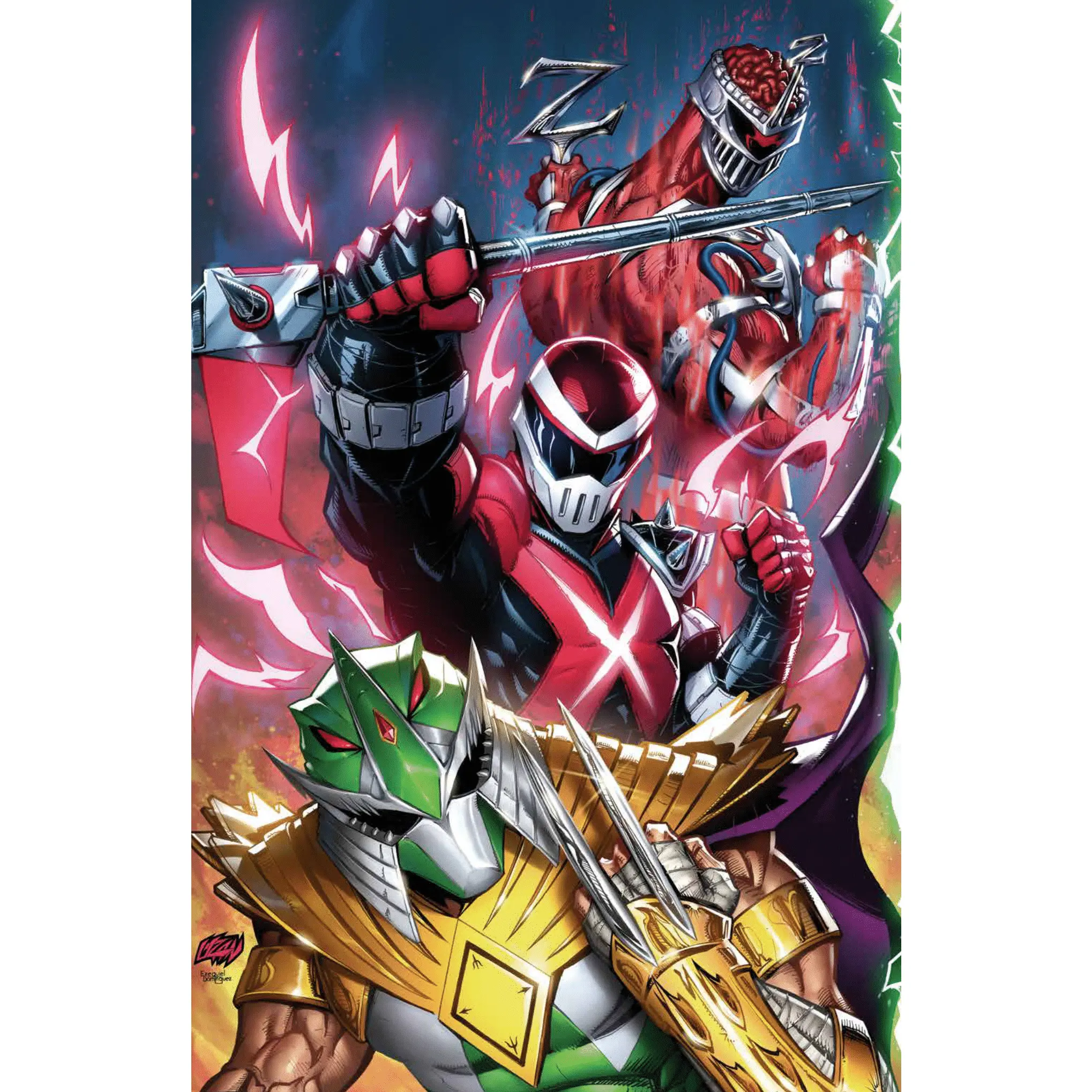 MMPR TMNT III #1 - ECC Exclusive Franck Uzan Variant Connecting Cover (August 2025)