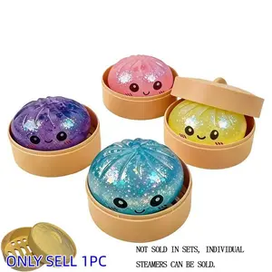 Glitter Dumpling Squishy Toy, Colorful Stress Relief Sensory Toy, Soft Slow Rebound, Texture, Perfect for Parties, Gifts, Desktop Decor