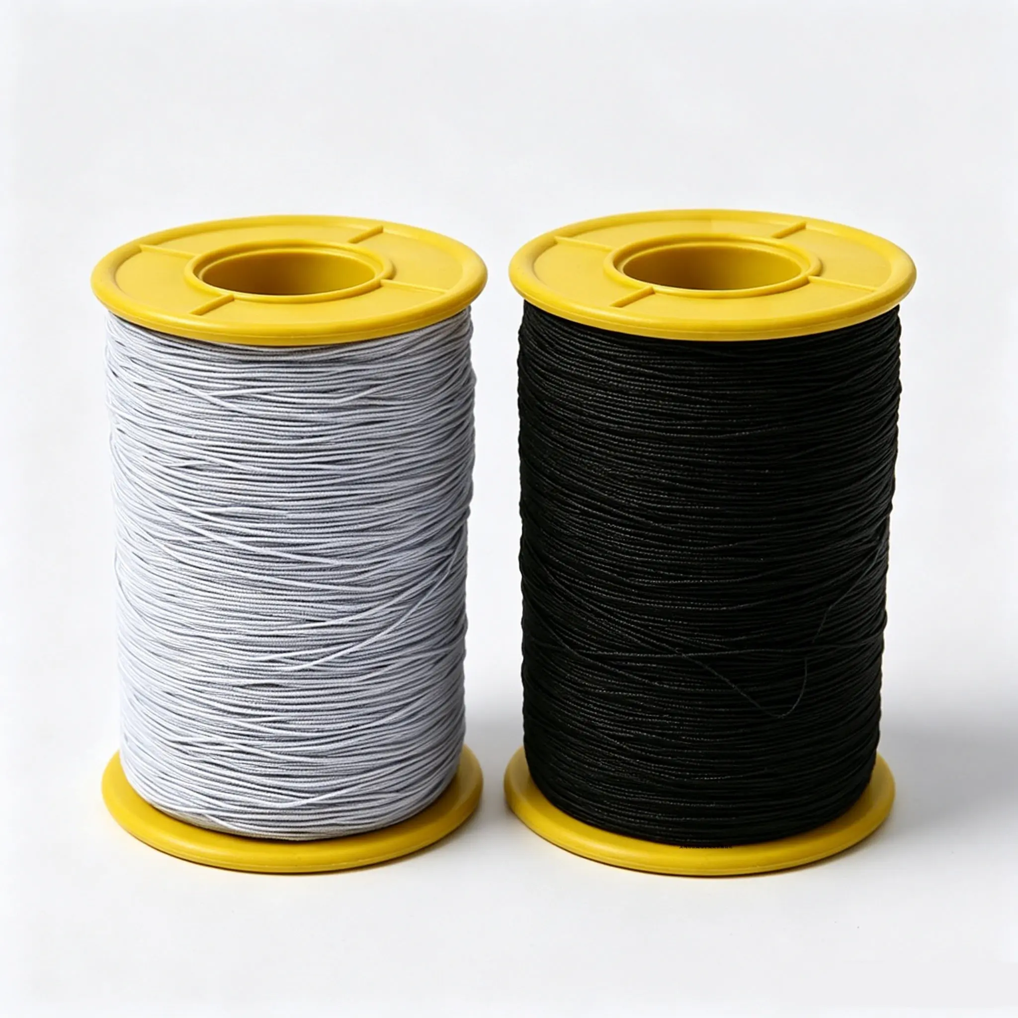 Elastic Sewing Thread, 400m/15748inch  0.5mm Black White Stretch Yarn, Fine Thin Flexible Elastic String for Knitting, Smocking, Shirring, Gathering, Garment Stitching, Handmade DIY Craft Supplies