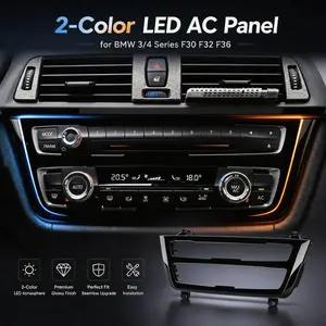 2-Color LED Atmosphere AC Panel Light for BMW 3 4 Series F30 F31 F32 F34 F36 F80 2013-2018, Interior Ambient Trim Upgrade Accessories