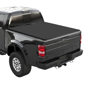 【GARVEE】Quad 4-Fold Tonneau Cover in Black for 2004-2008 Ford F150, Available in 5.5ft and 6.5ft Sizes, Durable and Sleek Foldable Design for Truck Bed Protection
