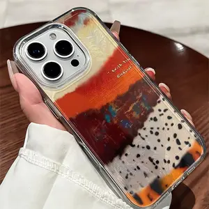 Dark High-End Printed Anti-Drop Shockproof Phone Case Cover for iPhone Models 11 to 16 Pro Max, Stylish Protection for Everyday Use