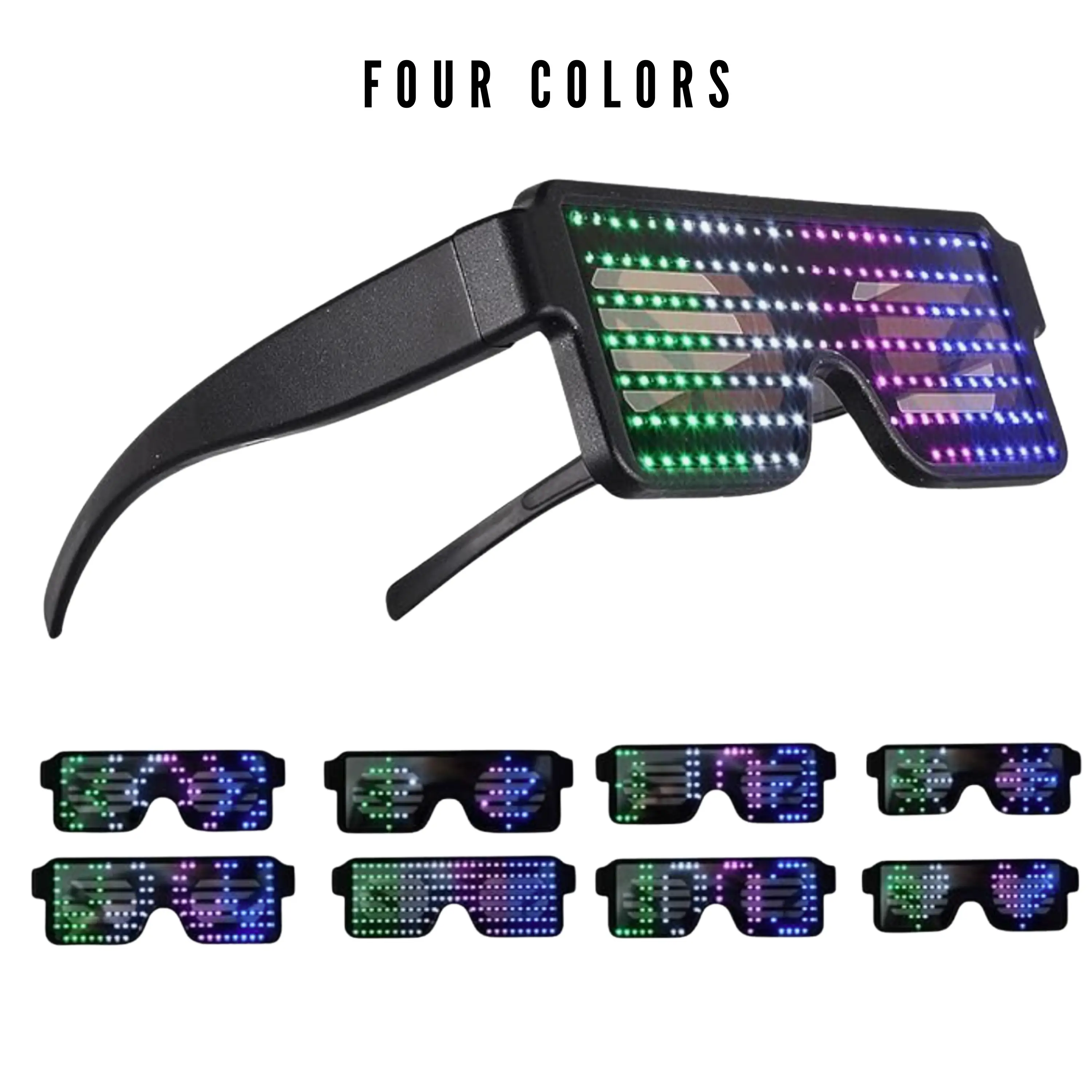 No App LED Glasses - Modern Sleek Design for Clear Bright Vision - Comfortable Fit for Everyday Use - No App Needed