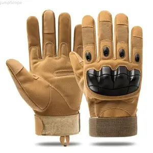 Unisex Tactical Full Finger Gloves, Soft Knuckle Protection Touchscreen Breathable Anti Slip Gloves for Motorcycle Riding Hunting Training Outdoor Daily Use