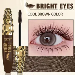 Brown-toned lengthening mascara - smudge-proof and clump-resistant, defines and lengthens each lash, naturally shapes the eye contour, enhances a refined eye look, versatile for everyday and party makeup, Enhancing Mascara