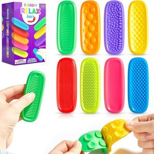colorful sensory fidget toys, 8pcs/16pcs multiple textured suction toys, multifunction fidget strips stress relief toy for home school office, stress relief gadgets, stress relief model stress relief decoration
