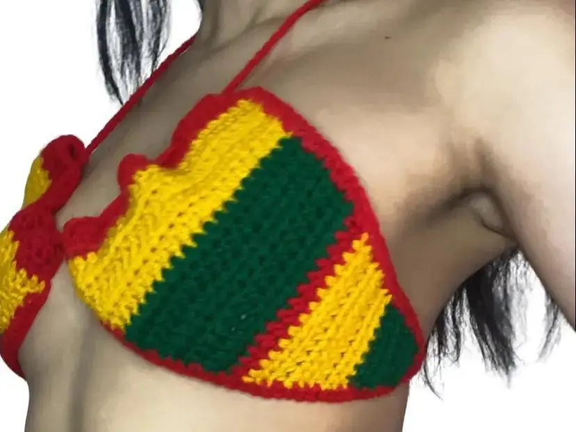 Grenada Crochet Flag Bralette