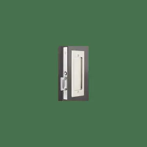 Emtek  Modern Rectangular Passage Pocket Door Mortise Lock for Door, Bright Chrome