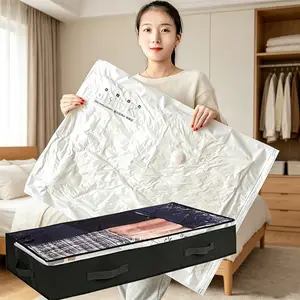 Bed Base Storage Bag Set, Foldable Closet Organizer Box, Compressible Storage Container, Ideal for Bedding, Clothes, Towels, Blankets
