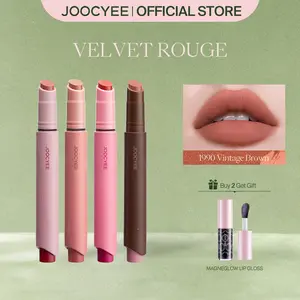 JOOCYEE Velvet Rouge, Matte Lipstick, Blur, Smooth, Non-Smudging, Transfer-Proof, Non-Drying, Long-Lasting, Lightweight, 2-in-1 Lip & Cheek, Waterproof, Beginner-Friendly, Non-Stick Cup, Makeup, Cosmetic