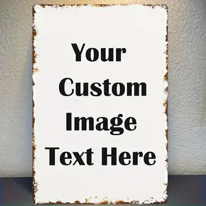 2D Flat, Custom Iron Metal Tin Sign 1pc - Versatile Wall Decoration Suitable for Indoor/Outdoor Use, Personalized Text/Images, Durable And Easy to Install, Perfect for Home, Garden, Bar, Restaurant, Size 8X12 Inches., Perfect for