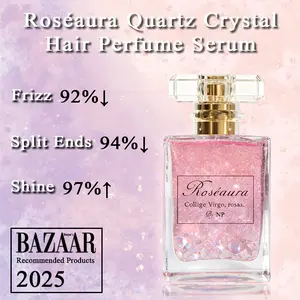 【BAZAAR RECOMMEND 2025】Roséaura & Solarienne Crystal Hair Perfume Serum | Rose Quartz for Attraction & Feminine Power | Citrine for Wealth & Success | Luxury Brand-Inspired Fragrance | Floral & Fruity Notes | Non-Greasy, Nourishing Hair Oil | 50ml