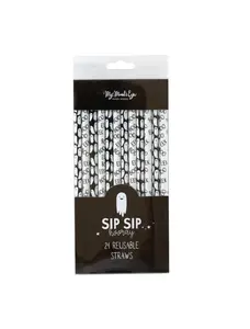 Reusable Halloween Ghost Straws – 12 Pack | Boo & Eek Designs | Eco-Friendly Party Drink Accessories
