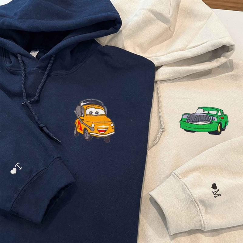 Fun Cars Couples Custom Hoodies - Personalized Anniversary Gifts For Partners