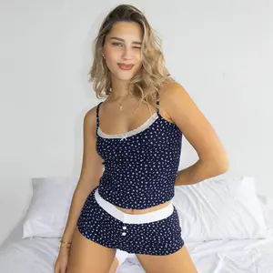 EVRY JEWELS Women's Sweetheart Pajamas - Navy