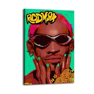 Dennis Rodman Canvas Aesthetic For The Bedroom Wall Sitting Room Dormitory Wall Office Wall Poster Decorative Painting Canvas Wall