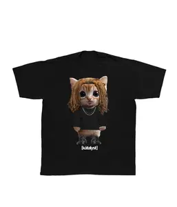 1ONEAM KITTY T-Shirt Casual Classic, Regular fit gift for Him and Her Menswear Top