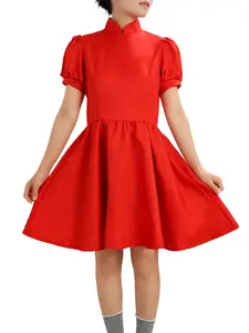 Ponyo Cliff Diving Goldfish Cosplay Costume, Dress for Halloween Carnival Party, Long Length Slim-Fitting Print