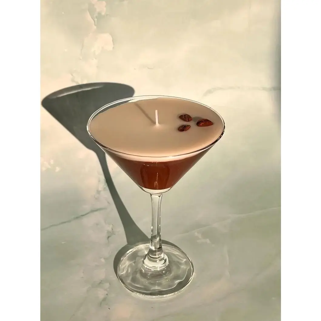 Realistic Espresso Martini Glass Scented Candle - Authentic Coffee Scent, Home Supply, Aromatic Home Decor, Room Accent Piece, Home Supplies