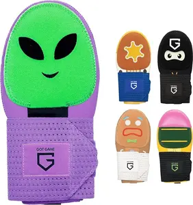 Baseball Sliding Mitt – Youth & Adult Sizes – Drippy Designs (Gingerbread, Ninja, Ice Cream, Alien, USA, Cyclops) – Left & Right Hands – Hand & Wrist Protection