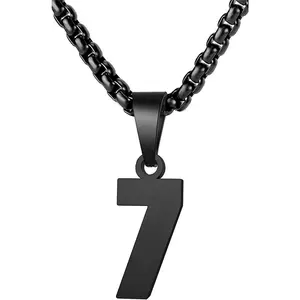 Number Necklace for Men Athletes Number Chain Stainless Steel Jersey Pendant Personalized Sports Jewelry Gift for Men Basketball Baseball Football
