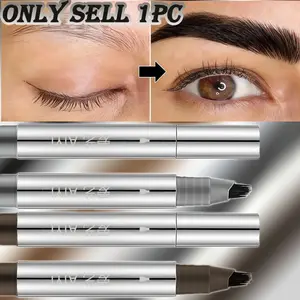 Lazy Multi-Prong Eyebrow Pencil, One Stroke Waterproof Sweatproof Smooth Brow Gel, Long-Lasting Natural 3D Wild Eyebrow Pen
